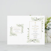 緑の葉のバプテスマ《キリスト教》洗礼式や命名式プログラム (スタンド正面)
