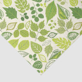 緑の葉のパターン 薄葉紙 (詳細)