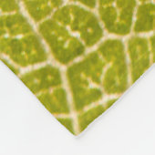 緑の葉のマクロフリースブランケット フリースブランケット (角)