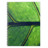 緑の葉のマクロ写真 ノートブック (正面)