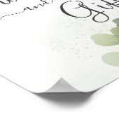 緑の葉のユーカリ ポスター (角)