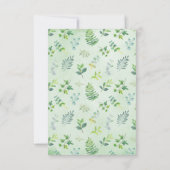 緑の葉のリース返信カード 出欠カード (裏面)