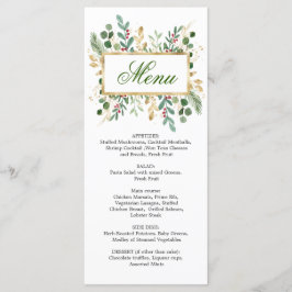 緑の葉のレッド・ベリ結婚ーのクリスマス・メニュー メニュー