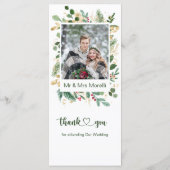 緑の葉のレッド・ベリ結婚ーのクリスマス・メニュー メニュー (裏面)