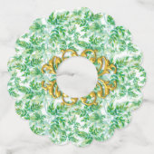 緑の葉のワイングラスタグ ワイングラスタグ (正面)