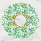 緑の葉のワイングラスタグ ワイングラスタグ (裏面)