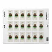 緑の葉の上の蜂の巣及び蜂 ラベル (フルシート)