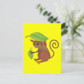 緑の葉の下に隠れているタルシア ポストカード (スタンド正面)