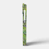 緑の葉の中でカスケーディングパープルの花 Case-Mate iPhoneケース (裏面 / 左)