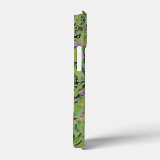 緑の葉の中でカスケーディングパープルの花 Case-Mate iPhoneケース (裏面 / 右)