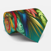 緑の葉の中の豊富な熱帯性の小葉 ネクタイ (ロール)