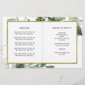 緑の葉の写真お祝いの生活プログラム (裏面)