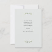 緑の葉の動く発表 招待状 (裏面)