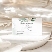 緑の葉の数キスブライダルゲーム エンクロージャーカード