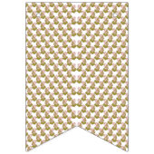 緑の葉の模様が入った白い背景 バンティングフラッグ (第3の旗)