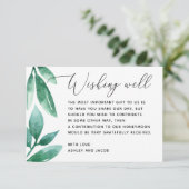 緑の葉の水結婚色が強い エンクロージャーカード (スタンド正面)