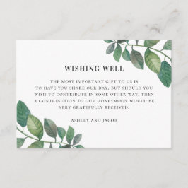 緑の葉の水結婚色が強い エンクロージャーカード