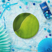 緑の葉の紙皿 ペーパープレート (パーティー)