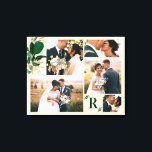 緑の葉の結婚式の日の写真集 キャンバスプリント<br><div class="desc">緑と金ゴールドのモノグラムのイニシャル文字カスタム付き葉スタイリッシュ – あなたの5結婚式の日の写真の画像と美しい – 緑、ベージュ、および金ゴールドのカラーブロックのデザインでラップされたキャンバスを記念カスタム – あなたのイニシャル文字とモノグラムの5結婚式の日の写真!作成するおもしろいで、私はプレースホルダイメージを自分すごいのプレースホルダイメージと交換する簡単を作り、完璧なフィットと外観を実現！写真を変えて、永遠に大切にされるあなたのイニシャルモノグラムの手紙を追加結婚しカスタム- Green Foligsのコラージュの包まれたキャンバスのアートを5枚のフォト写真で包んだ結婚!***** Me 連絡 For Free One-on-One Customization (Colorsフォントなど)***** @lulubellpaperie@gmail.com ～次のショップまたはコレクションをチェックし結婚て、このデザインのスイート全体を確認！</div>