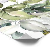 緑の葉の結婚歓迎の看板ポスター ポスター (角)