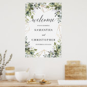 緑の葉の結婚歓迎の看板ポスター ポスター (キッチン)