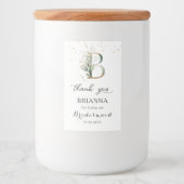 緑の葉の花嫁の手紙Bありがとう フードラベル (正面)