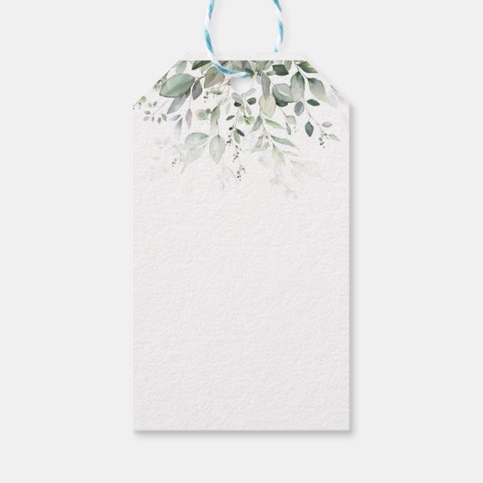 緑の葉の花嫁の手紙Cありがとう ギフトタグ (裏面)