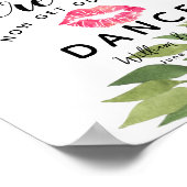 緑の葉の葉レディース結婚バスルーム徴候 ポスター (角)