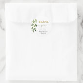 緑の葉の赤ちゃんシャワークラシックラウンドステッカー ラウンドシール (バッグ)