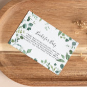 緑の葉の赤ちゃんシャワー予約のリクエスト エンクロージャーカード