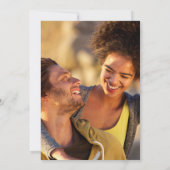 緑の葉の金ゴールド幾何学的結婚写真 招待状 (裏面)