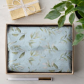 緑の葉の青淡い色のい男の赤ちゃんシャワー 薄葉紙 (ギフト)