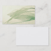 緑の葉の骨組名刺 名刺 (正面/裏面)