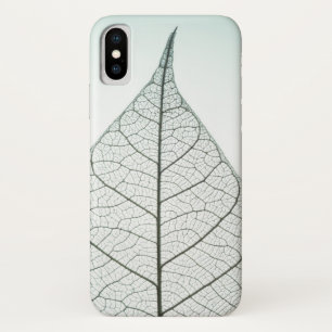 緑の葉の骨組 iPhone X ケース