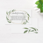 緑の葉のFrame Book Request for Baby Shower (デスク)