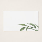 緑の葉のFrame Book Request for Baby Shower (裏面)