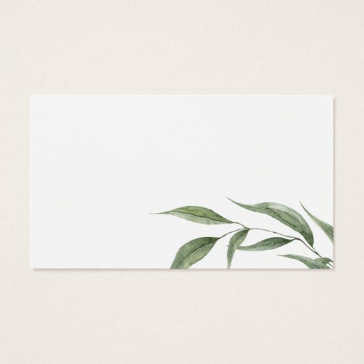 緑の葉のFrame Book Request for Baby Shower (裏面)