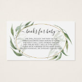 緑の葉のFrame Book Request for Baby Shower (正面)