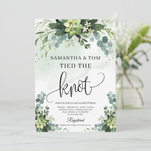 緑の葉は多肉質のフローラが結ばれた 招待状 (スタンド正面)