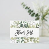 緑の葉は私の花ガールカード 案内ポストカード (スタンド正面)