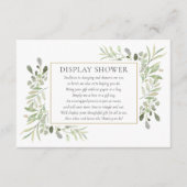 緑の葉をシャワーで表示 エンクロージャーカード (正面)