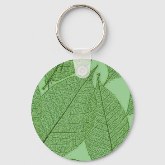 緑の葉キーチェーン キーホルダー (正面)