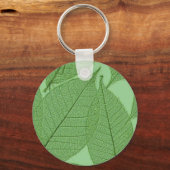 緑の葉キーチェーン キーホルダー (正面)