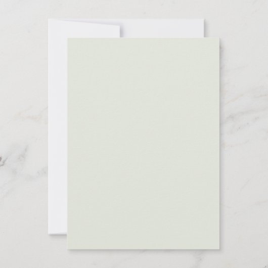 緑の葉クロスベビーバプテスマ招待状 招待状 (裏面)