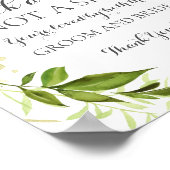 緑の葉サイドサインではなくシートを選素朴択 ポスター (角)