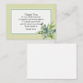 緑の葉サンキューカード ノートカード (正面/裏面)