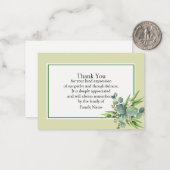 緑の葉サンキューカード ノートカード (正面/裏面インサイチュ)