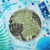 緑の葉ジャングのはっきりしたとモダン、 ペーパープレート (パーティー)