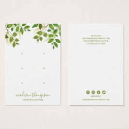 緑の葉ジュエリー3穴のイヤリングディスプレイ