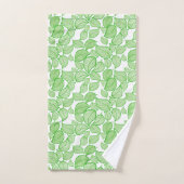 緑の葉タオル バスタオルセット (ハンドタオル)